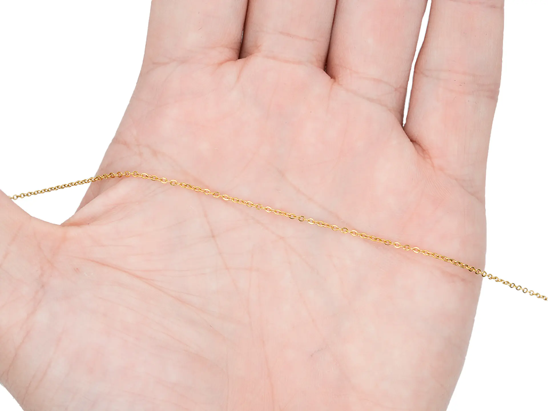 CADENA ACERO DORADA 0.3MM  2