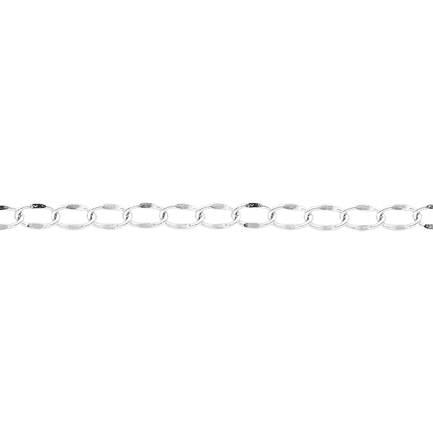  ACERO PLATEADO CADENA 0.5MM PLANA 