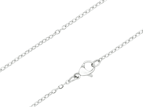ACERO PLATEADO CADENA TERMINADA  POR 50CM 0.4MM 