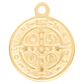 MEDALLA ACERO DORADO  SAN BENITO 14 MM  - Miniatura 2