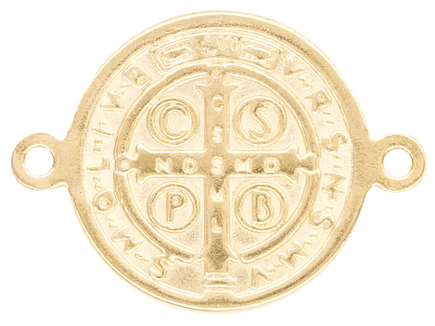 MEDALLA TERMINAL ACERO DORADO  SAN BENITO 14M 