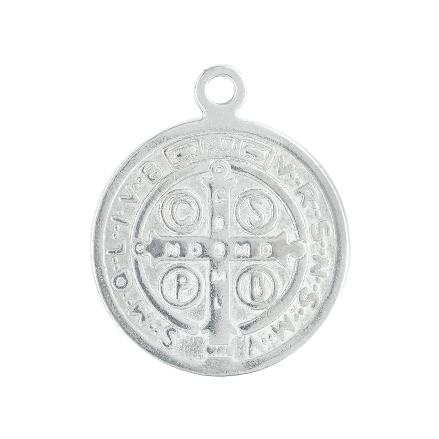 MEDALLA ACERO SAN BENITO 18MM 2