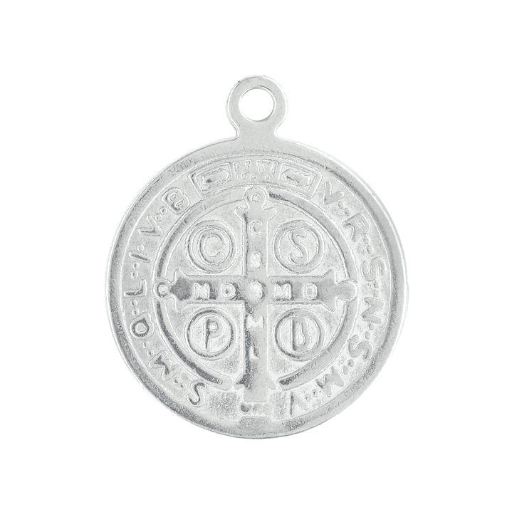 MEDALLA ACERO SAN BENITO 18MM 2