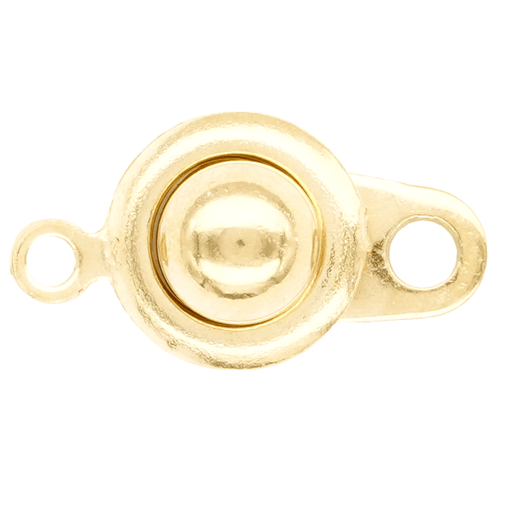 ACERO DORADO BROCHE PRESION REDONDO 8MM  1