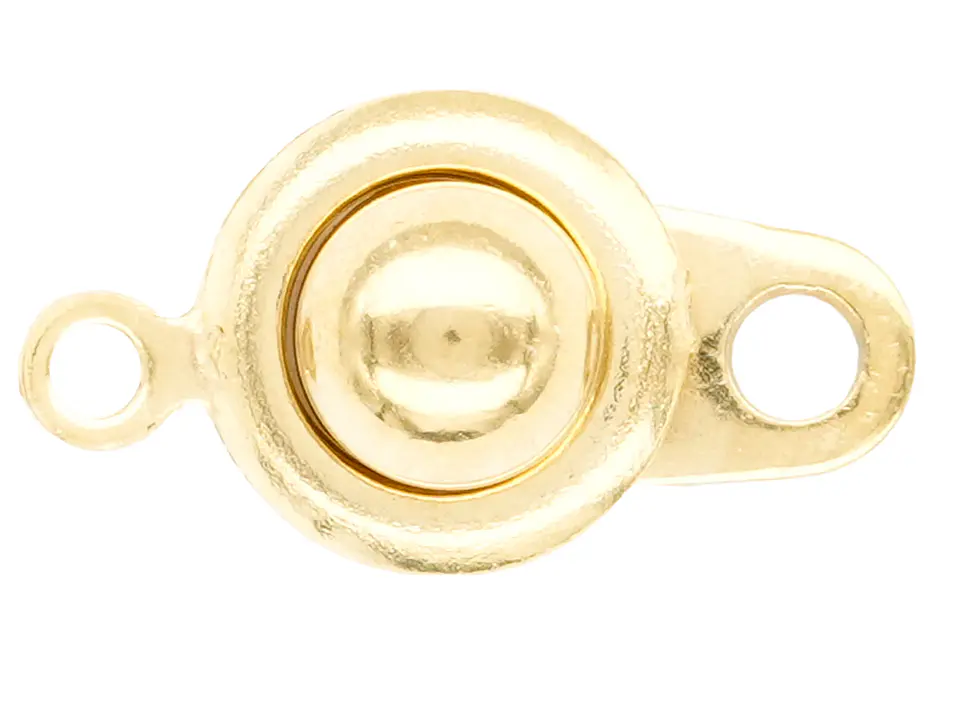 ACERO DORADO BROCHE PRESION REDONDO 8MM  1