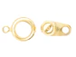 ACERO DORADO BROCHE PRESION REDONDO 8MM  - Miniatura 2