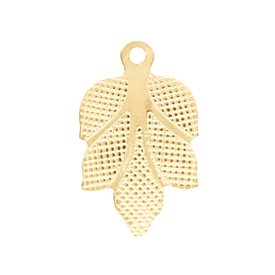 ACERO DORADO DIJE HOJA 18*10MM 