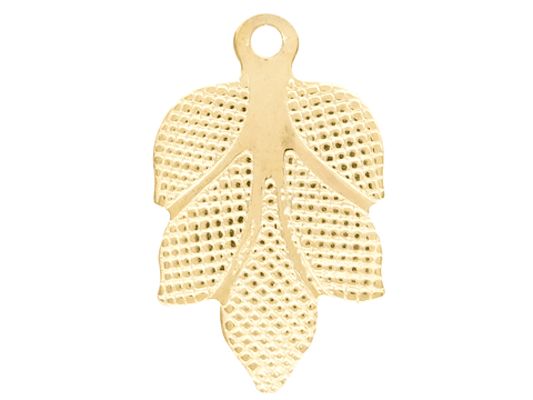 ACERO DORADO DIJE HOJA 18*10MM 