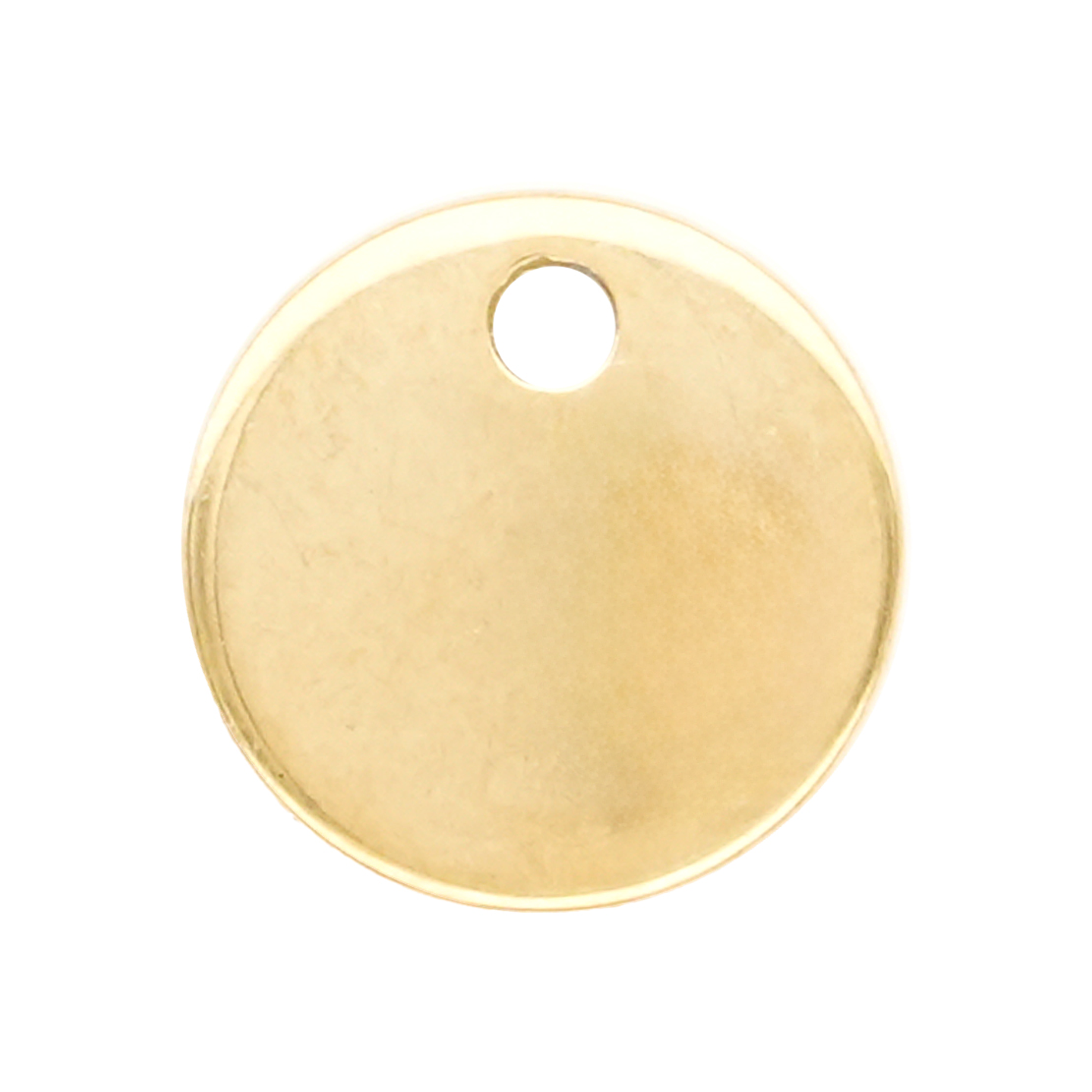 ACERO DORADO DIJE CIRCULO 8MM  1