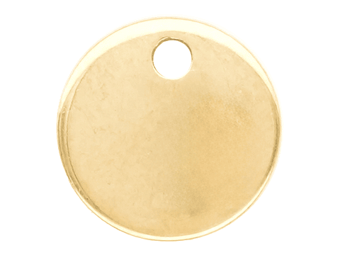 ACERO DORADO DIJE CIRCULO 8MM  (Perfecto para Marcar con Laser)
