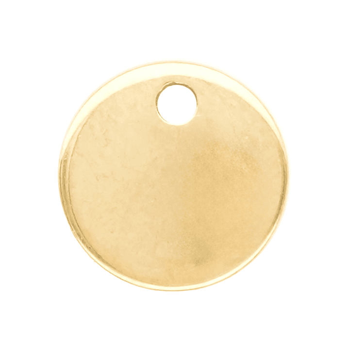 ACERO DORADO DIJE CIRCULO 8MM  1