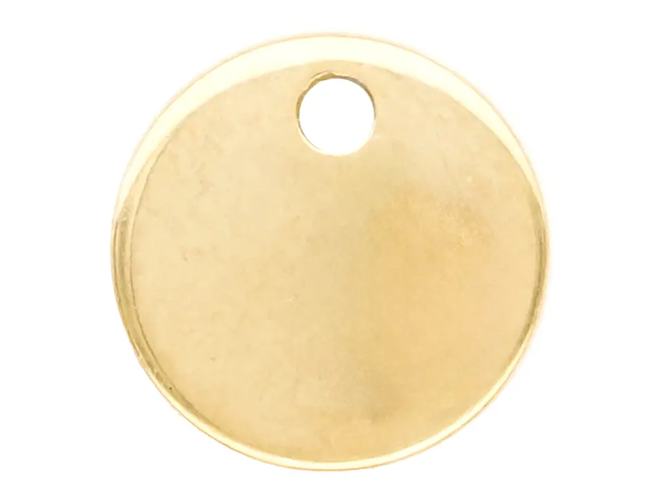 ACERO DORADO DIJE CIRCULO 8MM  (Perfecto para Marcar con Laser) 1