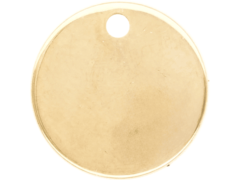 ACERO DORADO DIJE REDONDO 12MM  (Perfecto para Marcar con Laser)