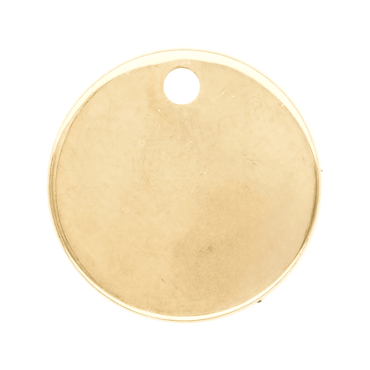 ACERO DORADO DIJE REDONDO 12MM  1