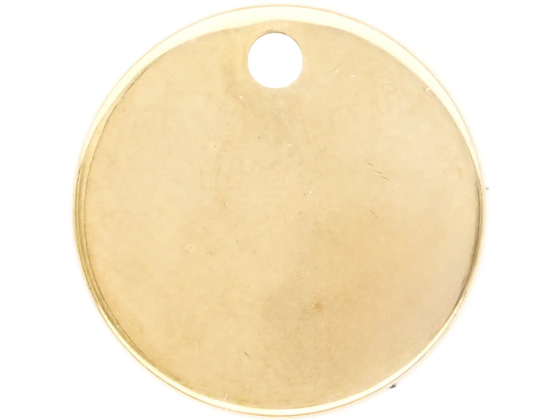 ACERO DORADO DIJE REDONDO 12MM  (Perfecto para Marcar con Laser) 1