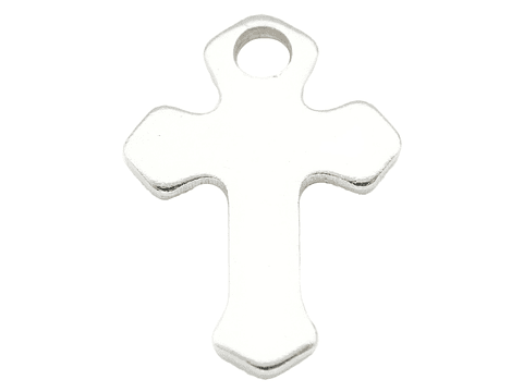 ACERO PLATEADO DIJE CRUZ 16*10*1MM 