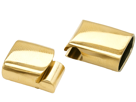 ACERO DORADO BROCHE IMAN PULSERA 12*6MM 