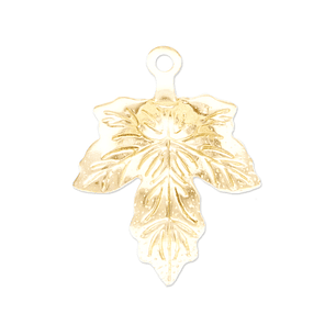 ACERO DORADO DIJE HOJA CANADIENSE 15MM