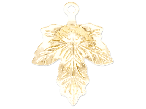 ACERO DORADO DIJE HOJA CANADIENSE 15MM