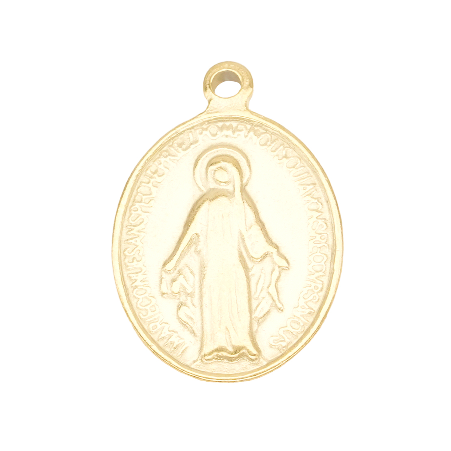 ACERO DORADO DIJE VIRGEN MILAGROSA 20MM 1