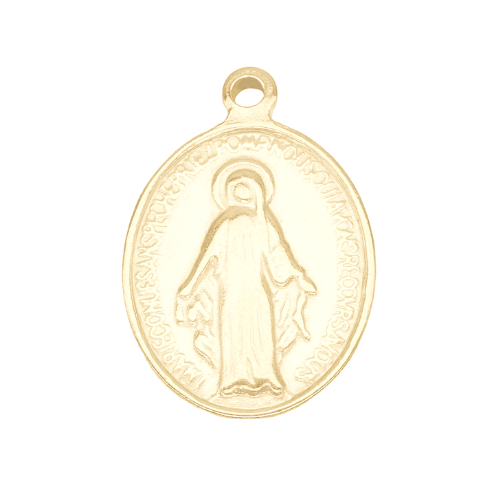 ACERO DORADO DIJE VIRGEN MILAGROSA 20MM 1