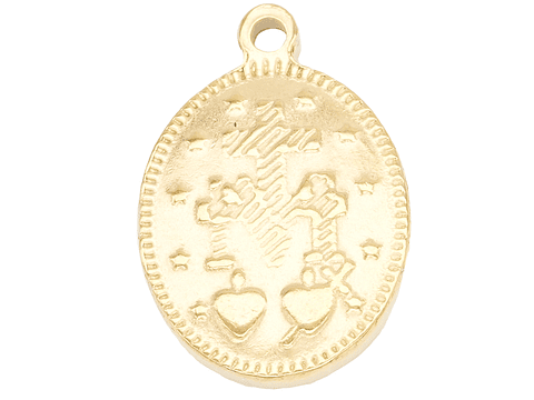 ACERO DORADO DIJE VIRGEN MILAGROSA 20MM