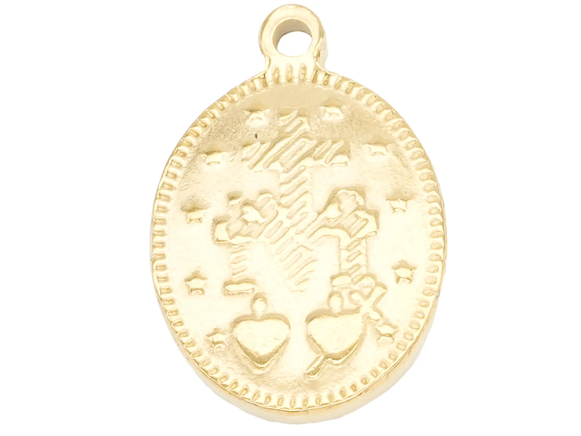 ACERO DORADO DIJE VIRGEN MILAGROSA 20MM 2