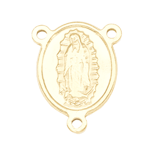 ACERO DORADO CRUCERO VIRGEN GUADALUPE 20MM