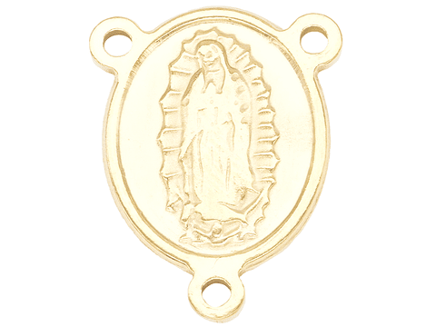 ACERO DORADO CRUCERO VIRGEN GUADALUPE 20MM