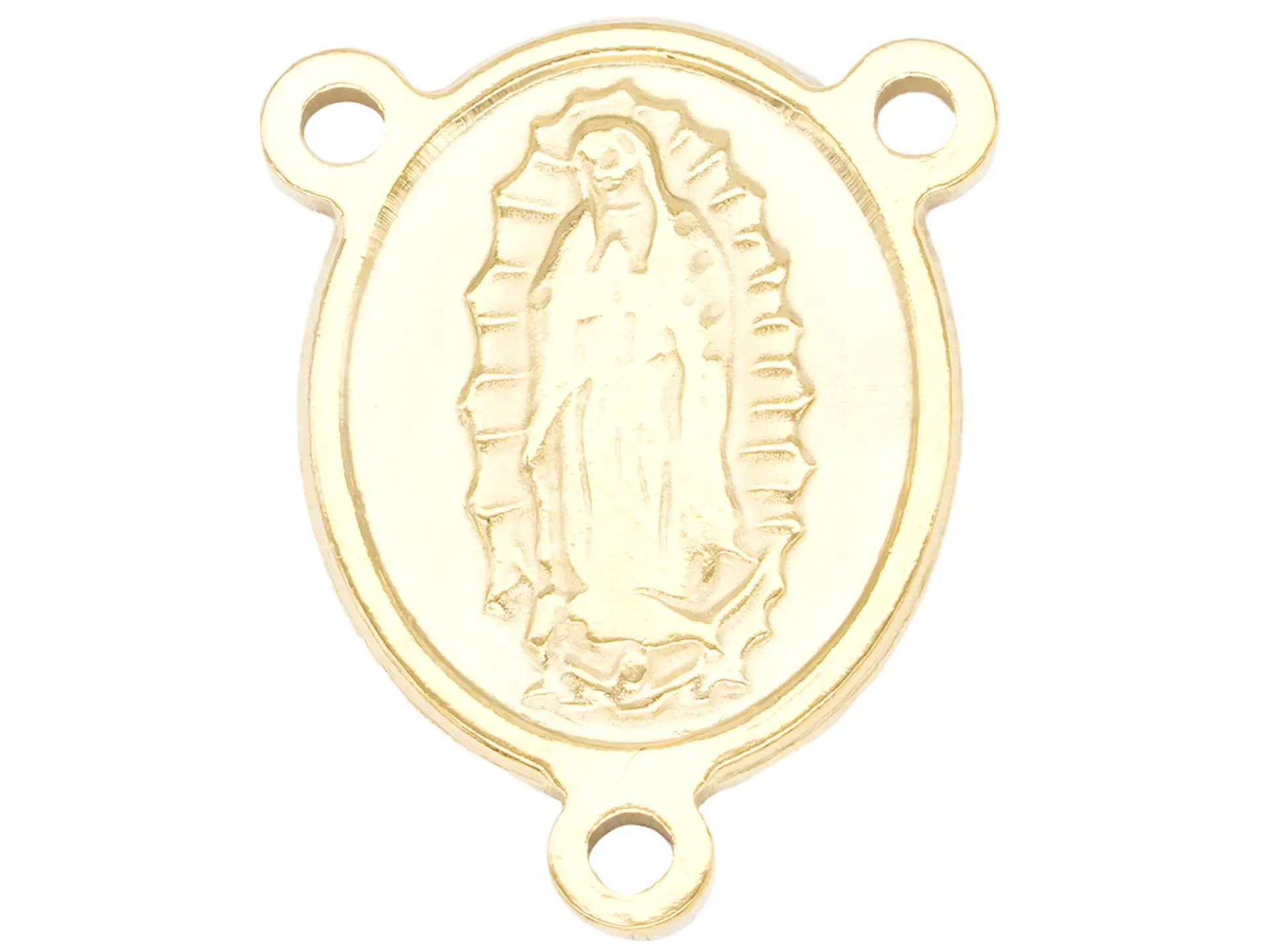 ACERO DORADO CRUCERO VIRGEN GUADALUPE 20MM 1