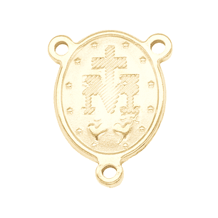 ACERO DORADO CRUCERO VIRGEN GUADALUPE 20MM