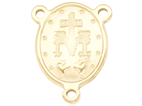 ACERO DORADO CRUCERO VIRGEN GUADALUPE 20MM