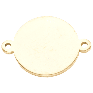 ACERO DORADO CENTRO LISO PARA MARCAR LASER 12MM 