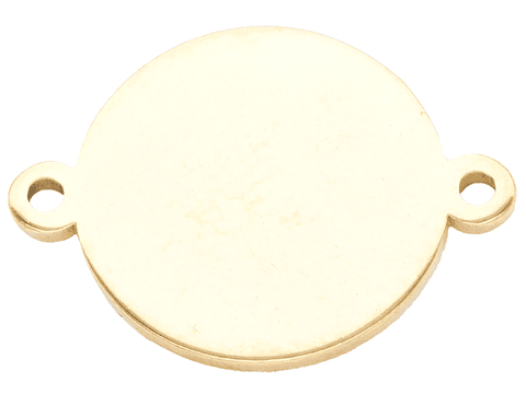 ACERO DORADO CENTRO LISO PARA MARCAR LASER 12MM 