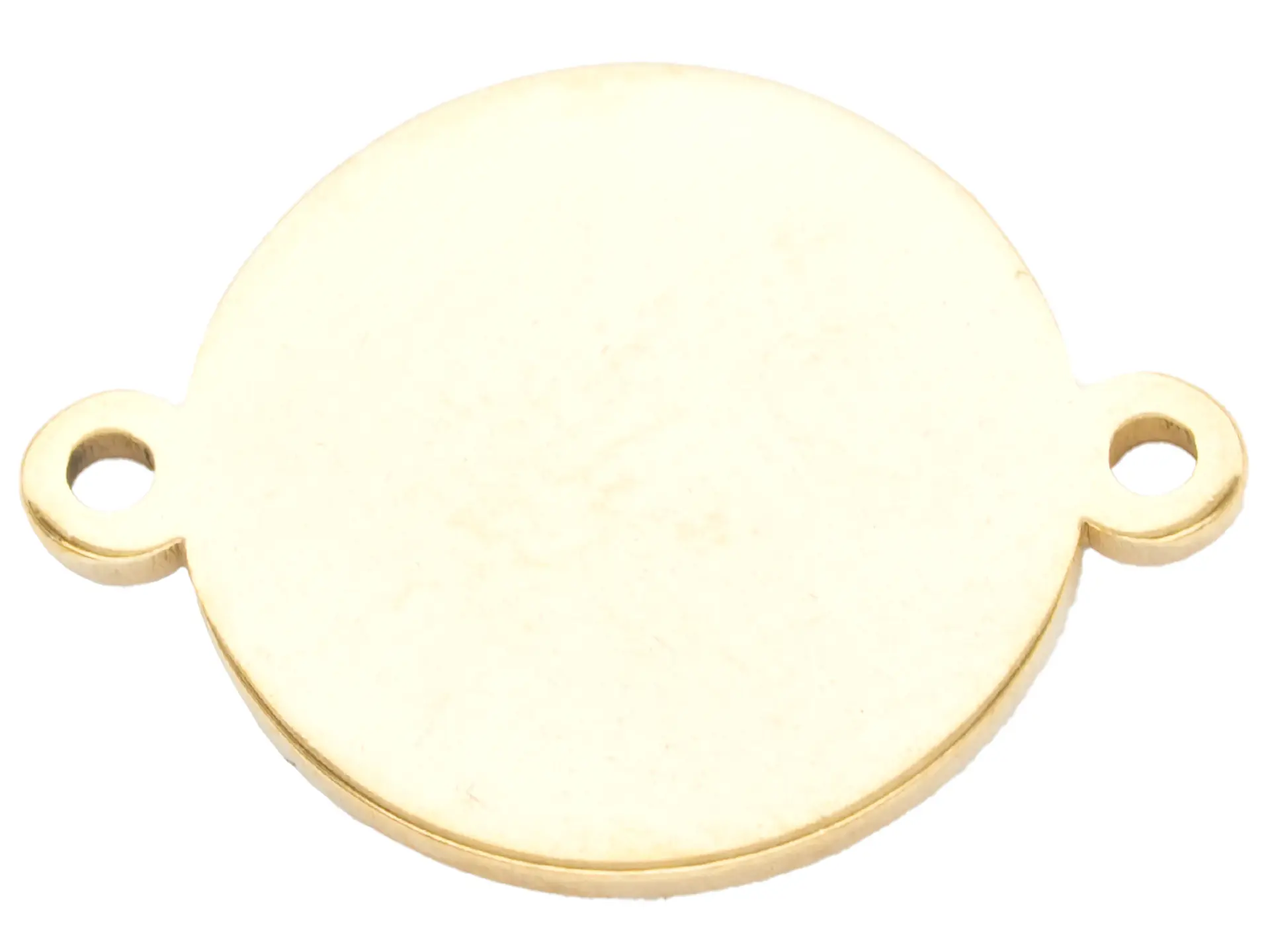 ACERO DORADO CENTRO LISO PARA MARCAR LASER 12MM  1