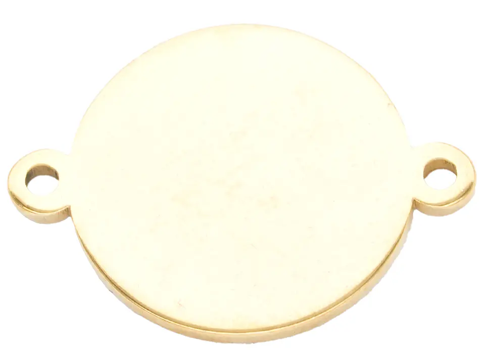 ACERO DORADO CENTRO LISO PARA MARCAR LASER 12MM  1