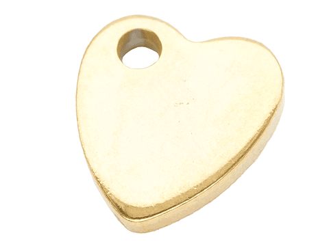 ACERO DORADO DIJE CORAZON HUECO LADO 10*9MM 