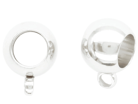 ACERO PLATEADO PORTA DIJE # 6MM 