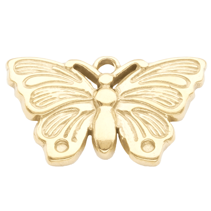 ACERO DORADO DIJE MARIPOSA 22MM 1