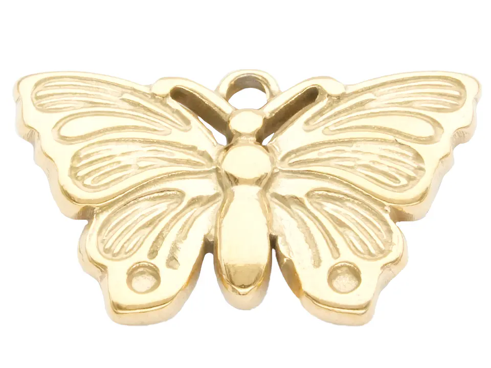ACERO DORADO DIJE MARIPOSA 22MM 1