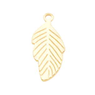 ACERO DORADO DIJE HOJA 30MM