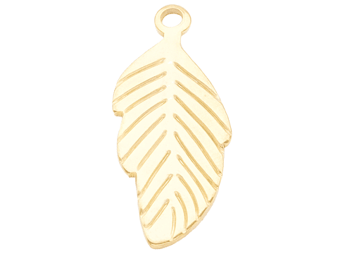 ACERO DORADO DIJE HOJA 30MM