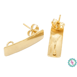 TOPO ACERO DORADO 38 RECTANGULO 6*20MM 