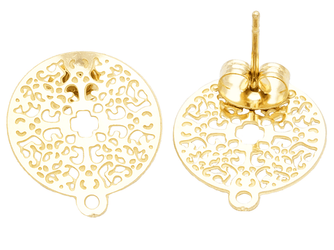 ACERO DORADO TOPO FILIGRANA 15MM