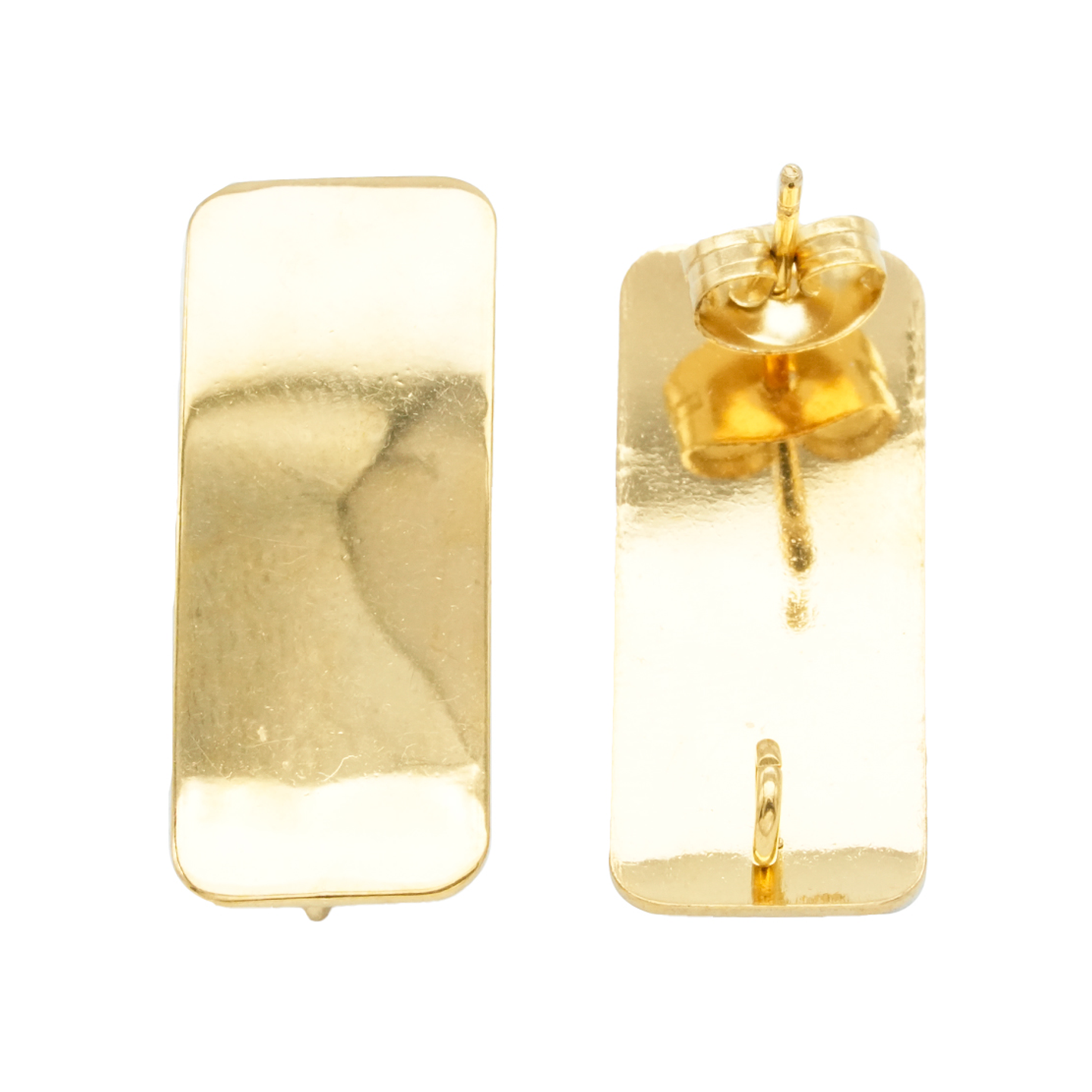 TOPO ACERO DORADO RECTANGULO 10*25MM 1