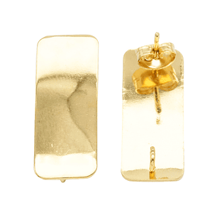 TOPO ACERO DORADO RECTANGULO 10*25MM