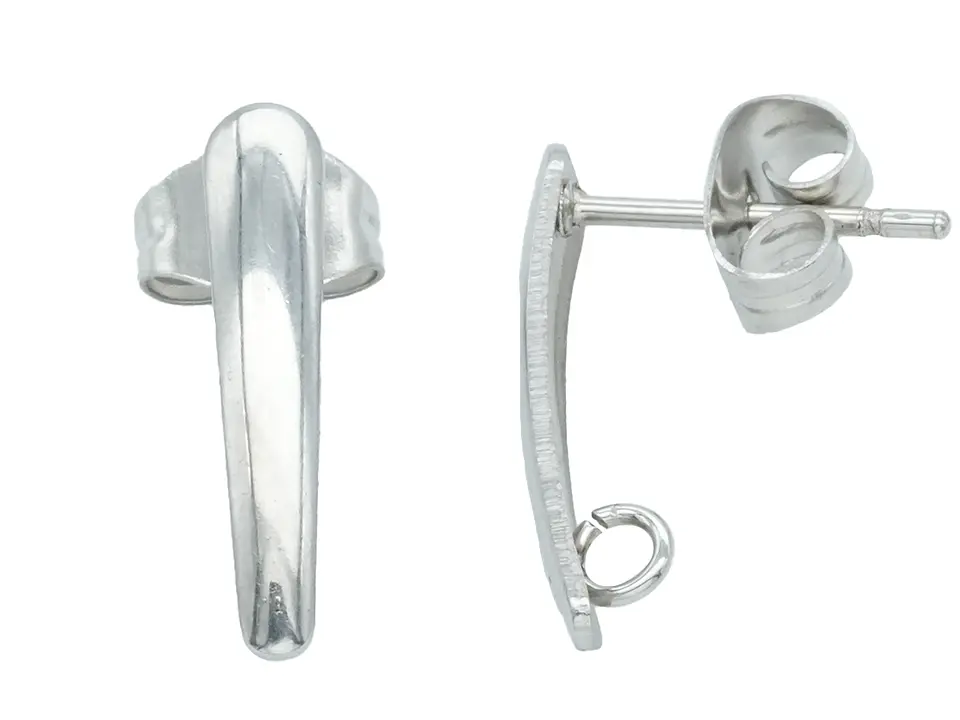 TOPO ACERO LARGO OVALADO 19 PEQUEÑO  15*3MM 1