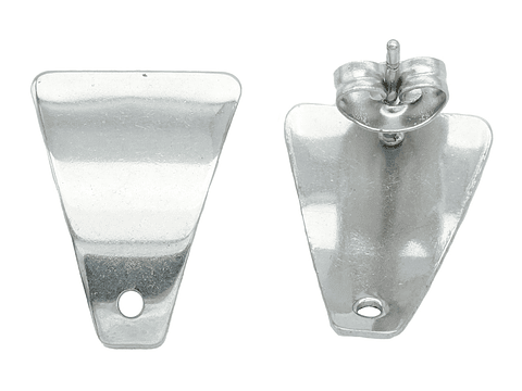 ACERO PLATEADO TOPO 1 TRIANGULO LISO 16*12MM 