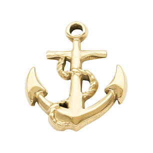 ACERO DORADO DIJE ANCLA 20MM