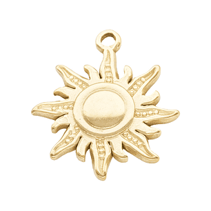 ACERO DORADO DIJE SOL 18MM